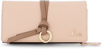 

Lavie Women Trendy Beige Genuine Leather Wallet(12 Card Slots), Pink