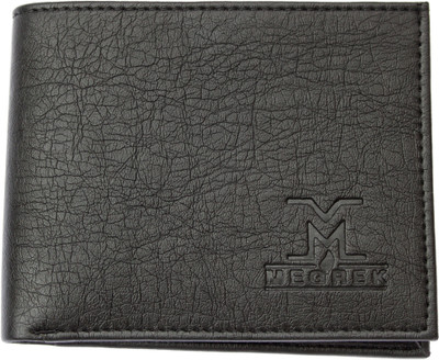 

megrek Men Casual Black Artificial Leather Wallet(6 Card Slots)