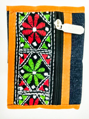 

Feel alive Women Blue Denim Wallet(2 Card Slots)