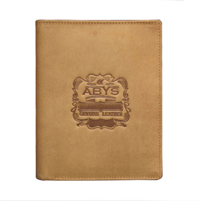 

ABYS Men Casual Khaki Genuine Leather Wallet(8 Card Slots), Tan