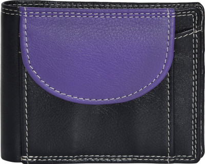 

Carmika Women Purple, Black Genuine Leather Wallet(8 Card Slots), Black;purple