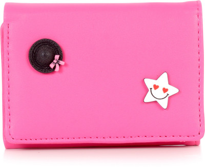 

b4bags Girls Casual Pink Artificial Leather Wallet(6 Card Slots), Rose