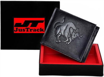 

JusTrack Men Casual Black Genuine Leather Wallet(1 Card Slot)