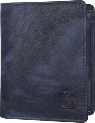 

Le Craf Men Casual Blue Genuine Leather Wallet(6 Card Slots), Navy