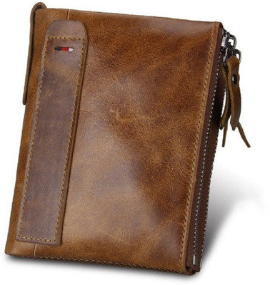 

choice365 Men Casual Brown Genuine Leather, Artificial Leather Wallet(12 Card Slots)