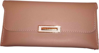 

Amitgroup Women Casual Brown Genuine Leather Wallet(6 Card Slots), Cream color