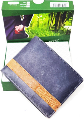 

Wildmount Men Blue, Brown Genuine Leather Wallet(10 Card Slots)
