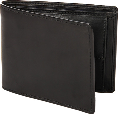 

Leather Zentrum Men Casual Black Genuine Leather Wallet(4 Card Slots)