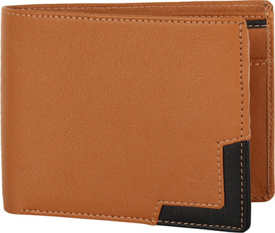 

Wooden Men Casual Tan Genuine Leather Wallet(4 Card Slots)