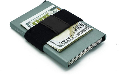 

House of Quirk Men Casual Silver Aluminium Card Holder(5 Card Slots)