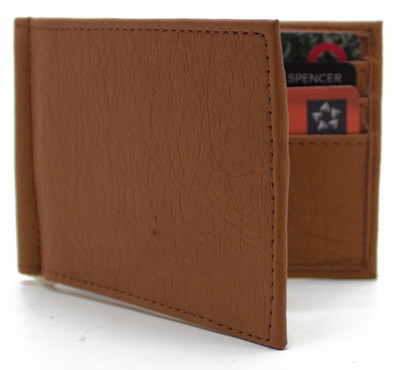 

MS Men Brown Artificial Leather Money Clip(6 Card Slots)