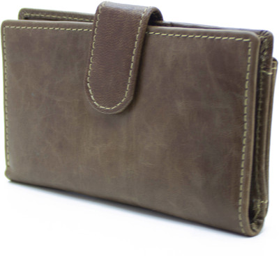 

flex boom Women Brown Genuine Leather Wallet(6 Card Slots)