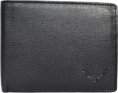 

cadro hides Men Casual Black Genuine Leather Wallet(5 Card Slots)