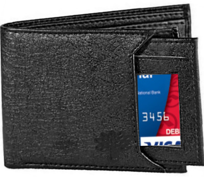 

COST TO COST Men Casual Black Genuine Leather Wallet(8 Card Slots)