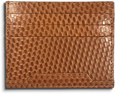

Firdekho Men Casual Tan Genuine Leather Wallet(6 Card Slots), Chequered tan