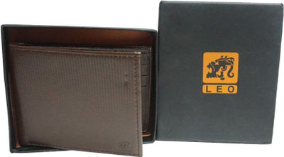 

Leo Men Formal Brown Genuine Leather Wallet(5 Card Slots)