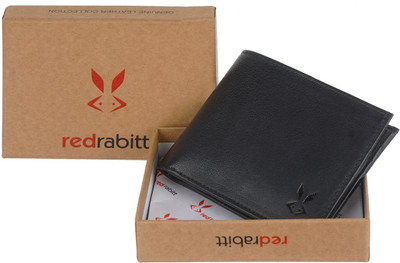 

Red Rabitt Men Casual Black Genuine Leather Wallet(6 Card Slots)