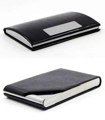 

ELS Men Casual Black Artificial Leather Card Holder(8 Card Slots)