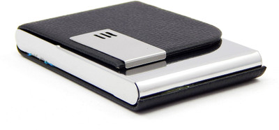 

ELS Men Casual Black Artificial Leather Card Holder(8 Card Slots)