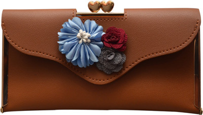 

siddhi fashions Women Casual Brown Artificial Leather Wallet(6 Card Slots)