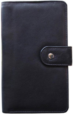 

ABYS Women Casual Blue Genuine Leather Wrist Wallet(9 Card Slots), Black