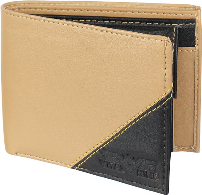 

vital king Men Casual Beige, Black Artificial Leather Wallet(5 Card Slots), Multicolor
