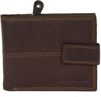 Hidestitch Men Casual Brown Genuine Leather Wallet(4 Card Slots), Brown-05