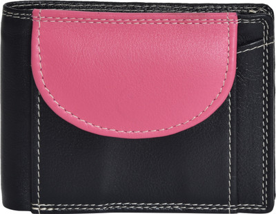 

Carmika Women Casual Pink, Black Genuine Leather Wallet(8 Card Slots), Black;pink