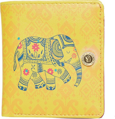 

Chumbak Women Casual Yellow Canvas Wallet(6 Card Slots)