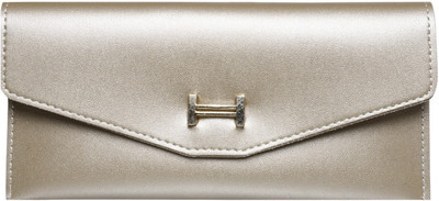 

Feminist Women Evening/Party Silver Artificial Leather Wallet(4 Card Slots), Golden