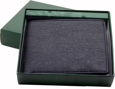 

MS Men Casual Black Artificial Leather Wallet(10 Card Slots)