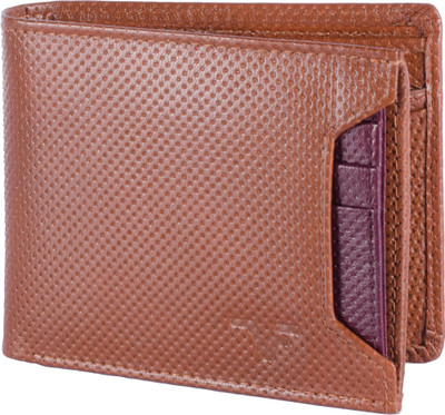 

Vener Fabica Men Casual Brown Genuine Leather Wallet(8 Card Slots), Tan