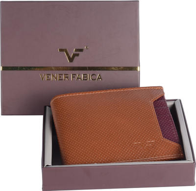 

Vener Fabica Men Tan Genuine Leather Wallet(8 Card Slots)