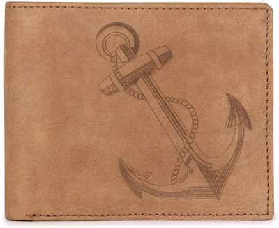 

The Clownfish Men Casual Brown Genuine Leather Wallet(4 Card Slots), Oak brown