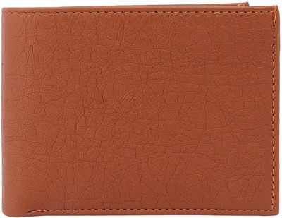 shar Men Casual Tan Artificial Leather Wallet(9 Card Slots)