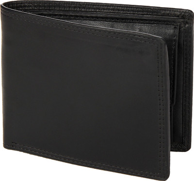 

Leather Zentrum Men Casual Black Genuine Leather Wallet(11 Card Slots)
