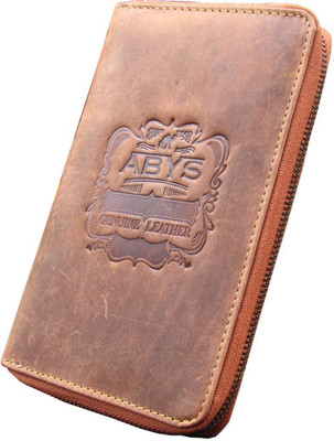 

ABYS Men Tan Genuine Leather Document Holder(7 Card Slots)