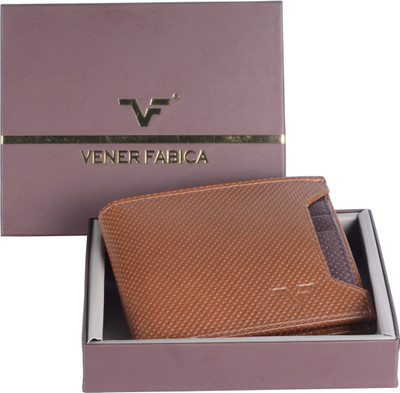 

Vener Fabica Men Tan Genuine Leather Wallet(8 Card Slots)