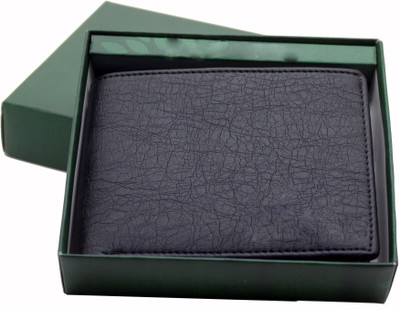 

MS Men Casual Blue Artificial Leather Wallet(10 Card Slots), Black