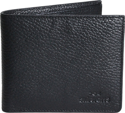 

Skincrafts Men Casual Black Genuine Leather Wallet(2 Card Slots)