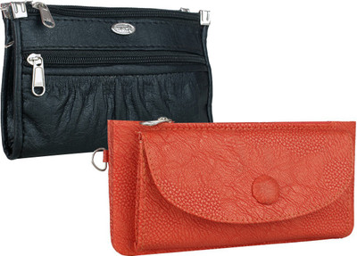 

Element Cart Women Casual Multicolor Artificial Leather Wallet(5 Card Slots), Black;tan