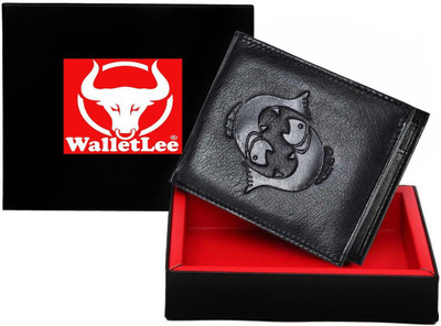 

WalletLee Men Casual Black Genuine Leather Wallet(2 Card Slots)