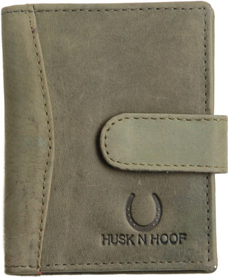 

Husk N Hoof Men Casual Green Genuine Leather Card Holder(20 Card Slots)