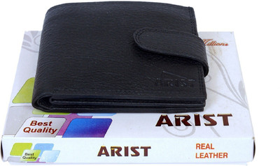

Arist Men Formal Blue Genuine Leather Wallet(15 Card Slots), Black