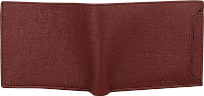 

Wooden Men Casual Maroon Genuine Leather Wallet(4 Card Slots), Brown