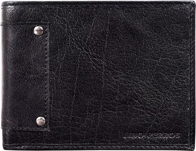 

Lino Perros Men Casual Black Genuine Leather Wallet(2 Card Slots)