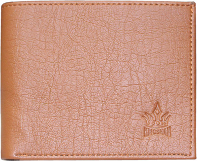 

KINGSMAN Men Casual Tan Genuine Leather Wallet(8 Card Slots)