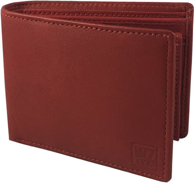 

Wenzest Men Casual Brown Genuine Leather Wallet(3 Card Slots), Red