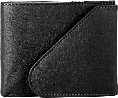 

COST TO COST Men Casual Black Artificial Leather Wallet(8 Card Slots)