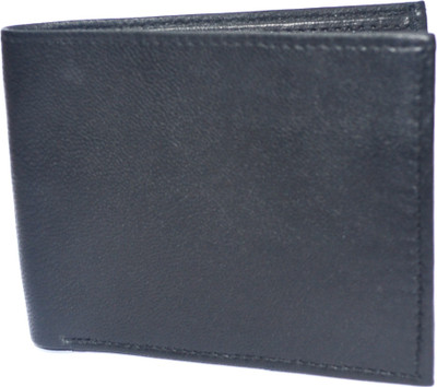 

Pin to Pen Men Casual Blue Genuine Leather Wallet(4 Card Slots), Black